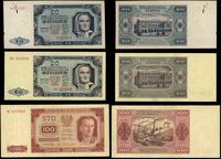 zestaw 3 banknotów 1.07.1948, w zestawie: 20 zło