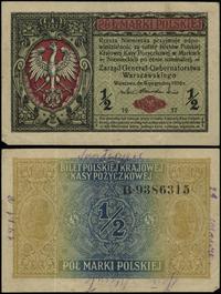 Polska, 1/2 marki polskiej, 9.12.1916