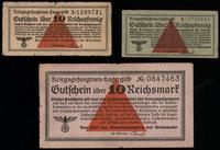 Kriegsgefangen Lagergeld (1939–1945), zestaw 3 banknotów, bez daty (1939)