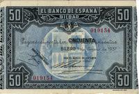 50 peset 1.01.1937, Bilbao, Pick S 564