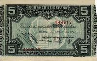5 peset 1.01.1937, Bilbao, Pick S 561