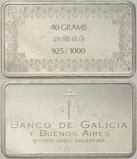 srebrna sztabka kolekcjonerska, BANCO DE GALICIA