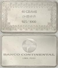 srebrna sztabka kolekcjonerska, BANCO CONTINENTA