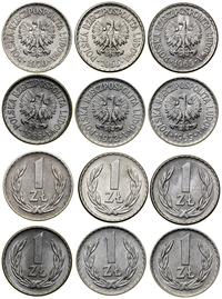 Polska, zestaw 6 x 1 złoty, 1965, 2 x 1966, 1969, 1970, 1972