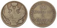 30 kopiejek= 2 złote 1838/MW, Warszawa, patyna, 