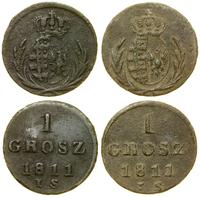 Polska, zestaw 2 x 1 grosz, 1811 IS