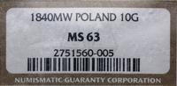 Polska, 10 groszy, 1840 MW