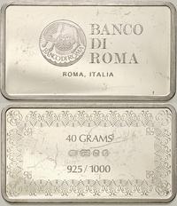 srebrna sztabka kolekcjonerska, BANCO DI ROMA Rz