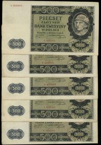 Polska, zestaw: 19 x 500 złotych, 1.03.1940