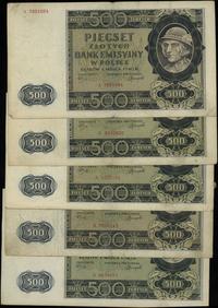 Polska, zestaw: 19 x 500 złotych, 1.03.1940