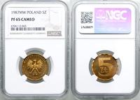Polska, 5 złotych, 1987