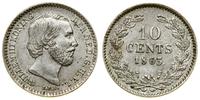 Niderlandy, 10 centów, 1863