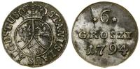 Polska, 6 groszy miedziane, 1794
