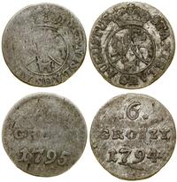 Polska, zestaw 2 x 6 groszy miedziane, 1794, 1795