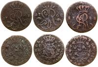 Polska, zestaw 3 x 1 grosz, 1768 G (Kraków), 1768 g (Warszawa), 1788