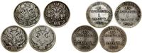 Polska, zestaw 4 x 15 kopiejek = 1 złoty, 1836 MW, 1838 MW, 1839 MW, 1840 MW