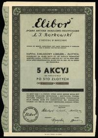 Polska, 5 akcji po 100 złotych = 500 złotych, 1934