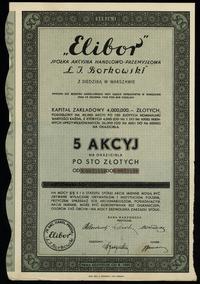 Polska, 5 akcji po 100 złotych = 500 złotych, 1934