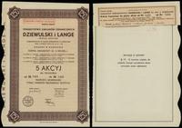 Polska, 5 akcji po 250 złotych = 1.250 złotych, 1937