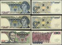 Polska, zestaw 3 banknotów, 1982–1988
