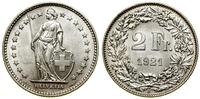 2 franki 1921, Berno, srebro próby 835, ok. 10 g