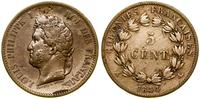 Francja, 5 centymów, 1844 A