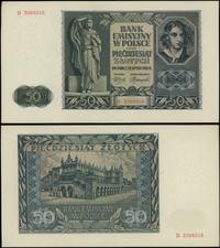 50 złotych 1.08.1941, seria D, numeracja 3094016