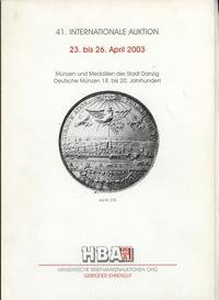 literatura numizmatyczna, katalog 41 aukcji HBA, 23–26.04.2003