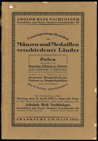 literatura numizmatyczna, Adolph Hess Nachfolger – Versteigerung von Münzen un Medaillen verschidene..