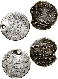 Polska, zestaw: 2 x trojak, 1594–1595