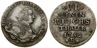 Śląsk, 1/6 talara, 1752 B