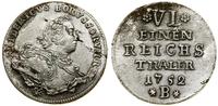 Śląsk, 1/6 talara, 1752 B