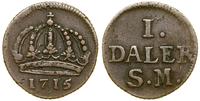 Szwecja, 1 daler, 1715