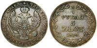Polska, 3/4 rubla = 5 złotych, 1836 MW