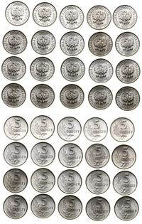 Polska, zestaw 20 x 5 groszy, 1962