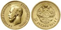10 rubli 1901 (А•Р), Petersburg, złoto, 8.59 g, 