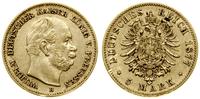 5 marek 1877 B, Hanower, złoto, 1.98 g, uszkodze