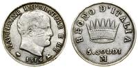 Włochy, 5 soldi, 1814 M
