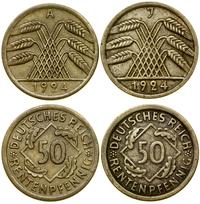 Niemcy, lot 2 x 50 Rentenpfenig, 1924 A, 1924 J