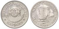100 escudo 1989, Żaglowiec, srebro '925' 21 g