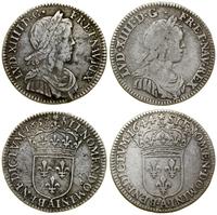 Francja, zestaw: 2 x 1/12 ecu, 1644 i 1652