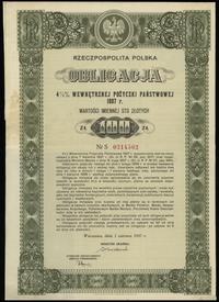 Rzeczpospolita Polska (1918–1939), zestaw 3 papierów wartościowych