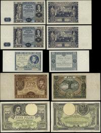 Polska, zestaw 5 banknotów, 1919–1936