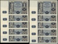 Polska, zestaw 10 banknotów o nominale 20 złotych, 11.11.1936