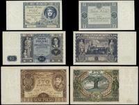 Polska, zestaw 3 banknotów, 1930–1936