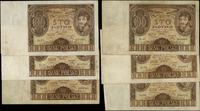 zestaw 6 banknotów 1932–1934, 1) 4 x 100 złotych