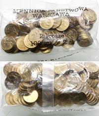 Polska, worek menniczy 100 x 2 grosze, 1990