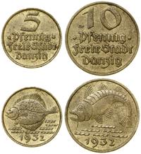 Polska, zestaw: 5 i 10 fenigów, 1932