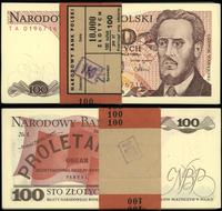 zestaw: 100 x 100 złotych z banderolą NBP 1.06.1