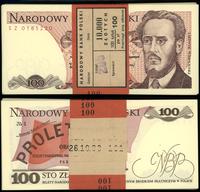 zestaw: 100 x 100 złotych z banderolą NBP 1.12.1
